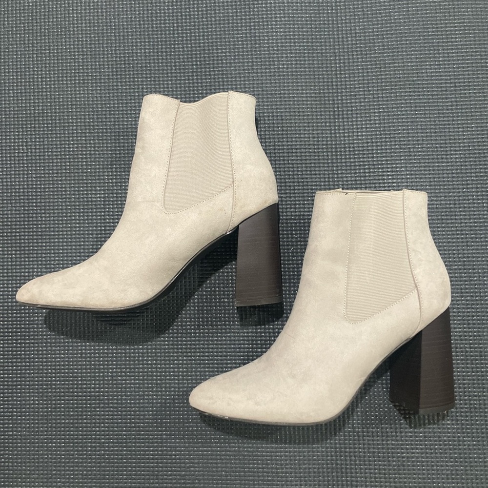 F21 gray ankle booties
